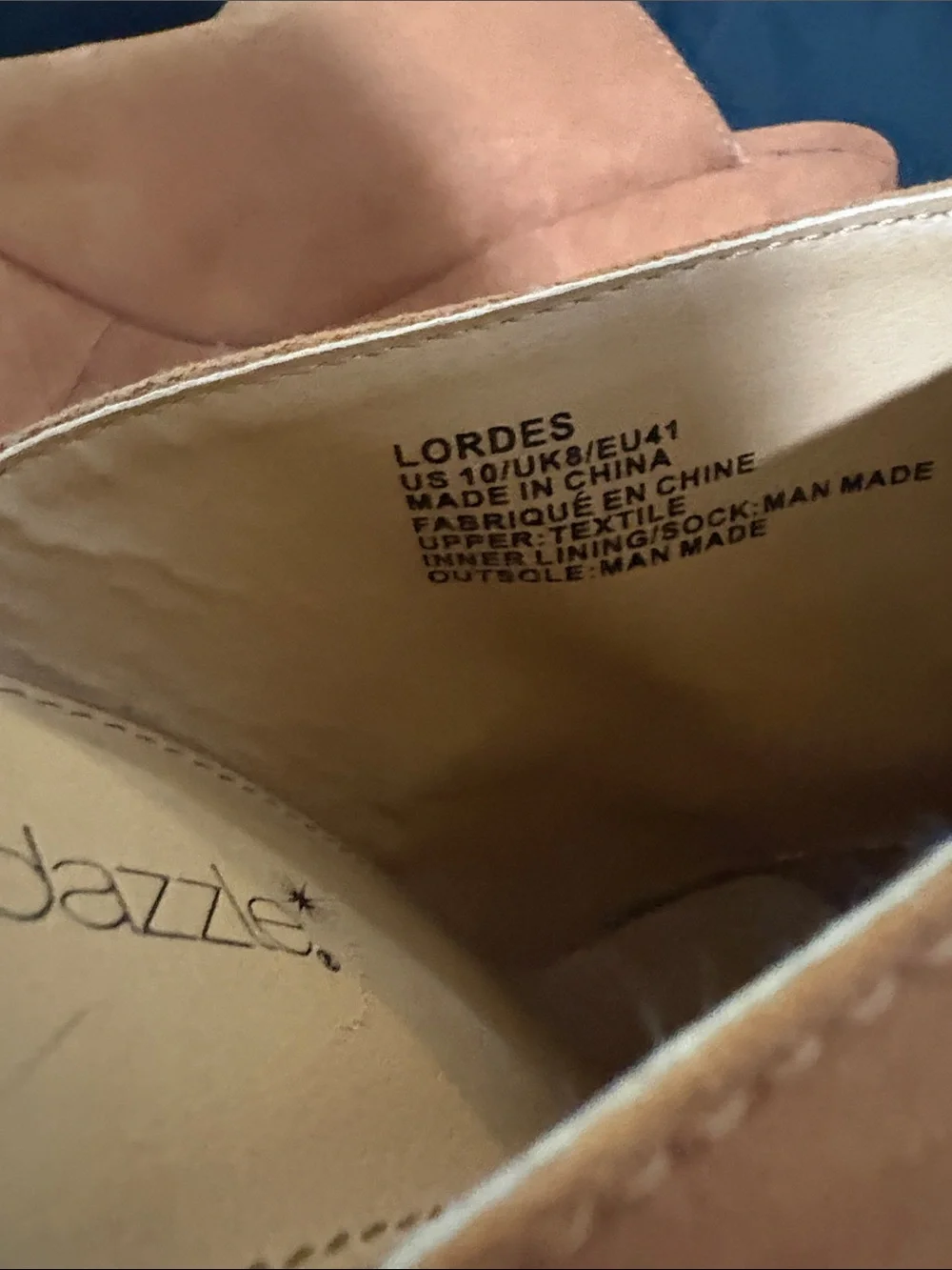 Shoe Dazzle suede upper
